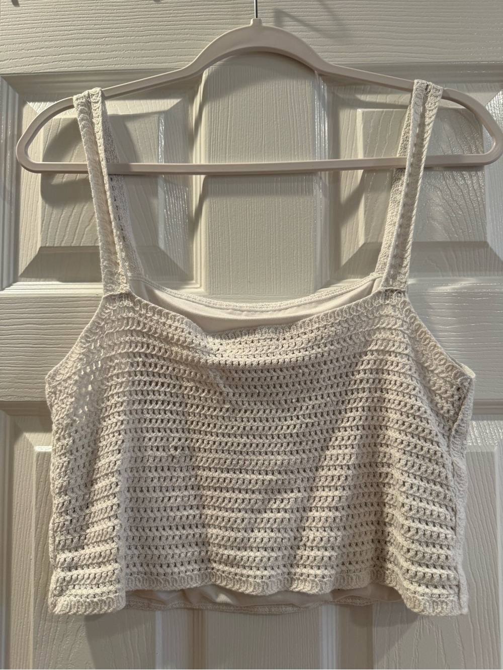 Altar’d State White Crochet Sunflower Crop Tank Top - Picture 2 of 3